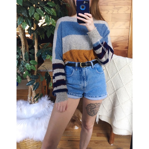 Sweaters - 🌿 Soft Striped Slouchy Plush Knit Sweater 🌿
